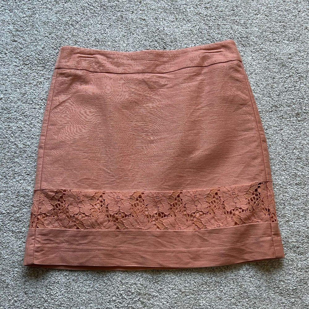LOFT coral skirt, size 2